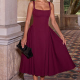 Vestido Midi Betty - Verniz Cereja