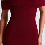 Vestido Midi Bex - Burgundy