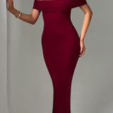 Vestido Midi Bex - Burgundy