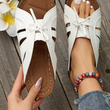 Sandálias Confortáveis de Salto Wedge Estilo Romano