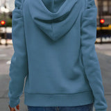 Hoodie Bella Branco com Mangas Franzidas e Estilo Casual Chic
