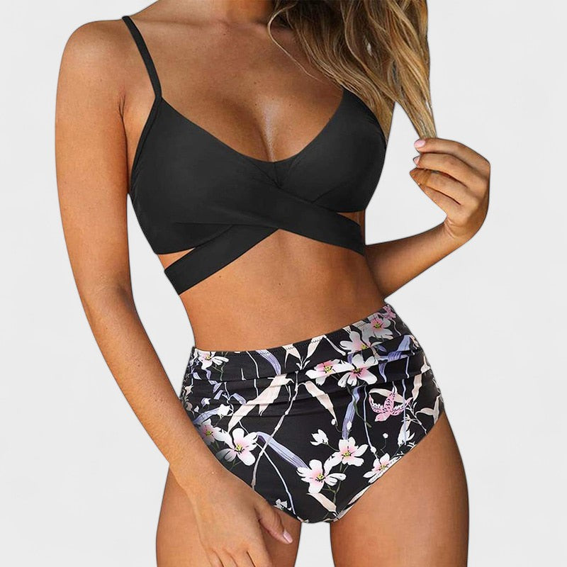 Marta - Biquíni de Cintura Alta para o Verão