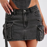 Saia Mini Billie - Lavagem Preta