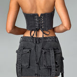 Saia Mini Billie - Lavagem Preta