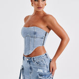 Saia Mini Billie - Lavagem Azul