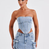 Saia Mini Billie - Lavagem Azul