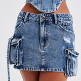 Saia Mini Billie - Lavagem Escura