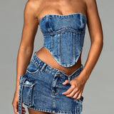 Saia Mini Billie - Lavagem Escura