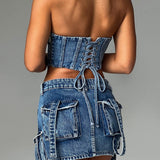 Saia Mini Billie - Lavagem Escura