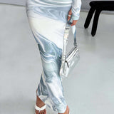 Saia Maxi Blair - Estampa Cinza Nebuloso