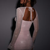 Vestido Mini Brea - Rosa Bebê Brilhante