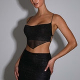 Brielle Top - Brilho Preto