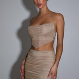 Top Brielle - Brilho Dourado