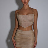 Top Brielle - Brilho Dourado