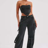 Calça Cargo Brooklyn - Preta