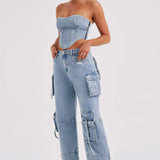 Calça Cargo Brooklyn - Azul