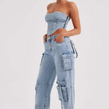 Calça Cargo Brooklyn - Azul