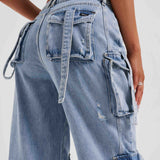 Calça Cargo Brooklyn - Azul