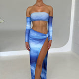 Saia Maxi Brynn - Estampa Blue Haze