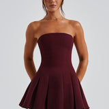 Vestido Mini Bryony - Verniz Cereja