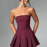 Vestido Mini Bryony - Verniz Cereja