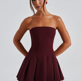 Vestido Mini Bryony - Verniz Cereja