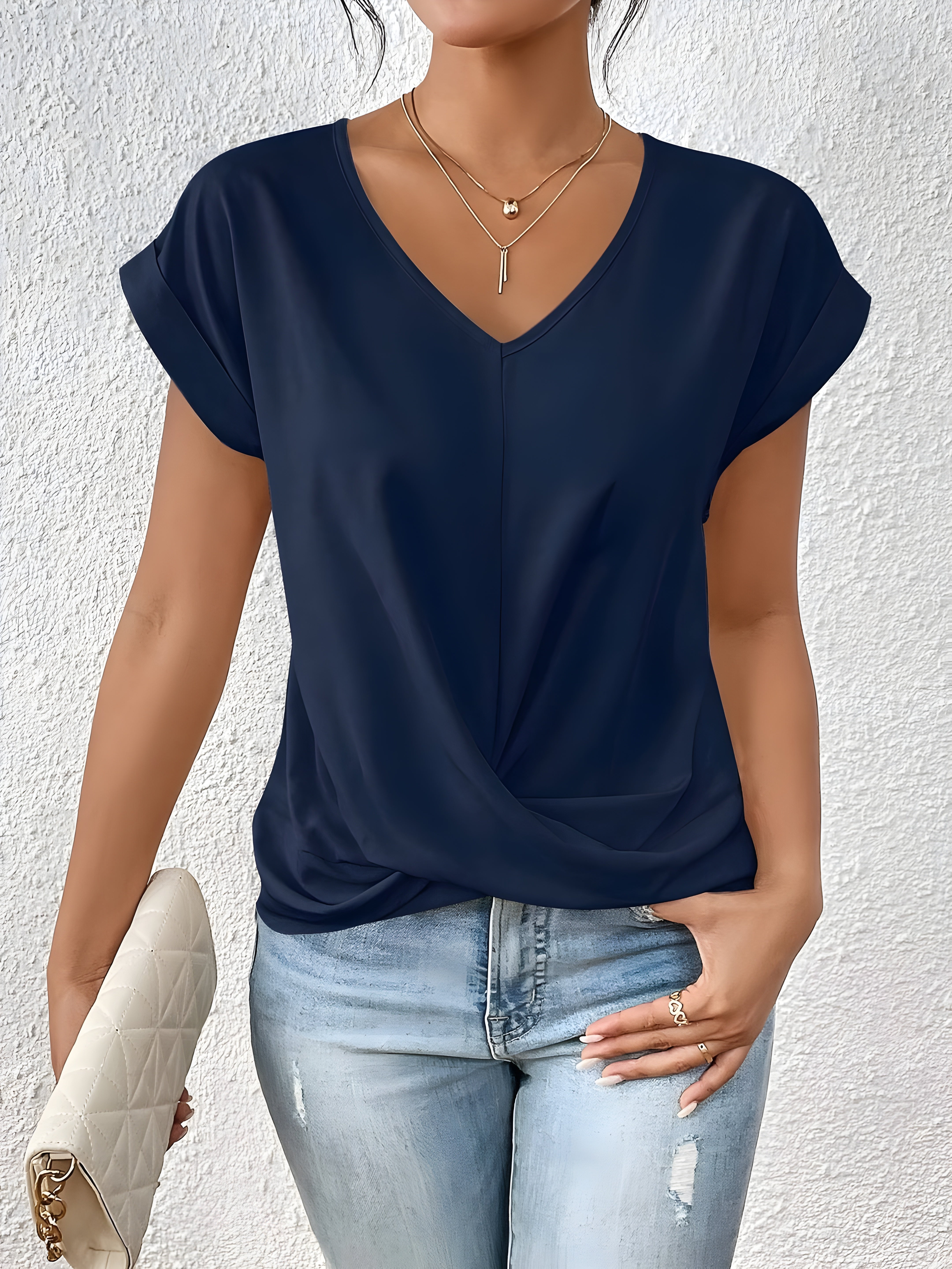 Ziva | Camiseta Casual com Decote em V