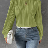 Por Olivia | Blusa Feminina com Mangas de Lanterna