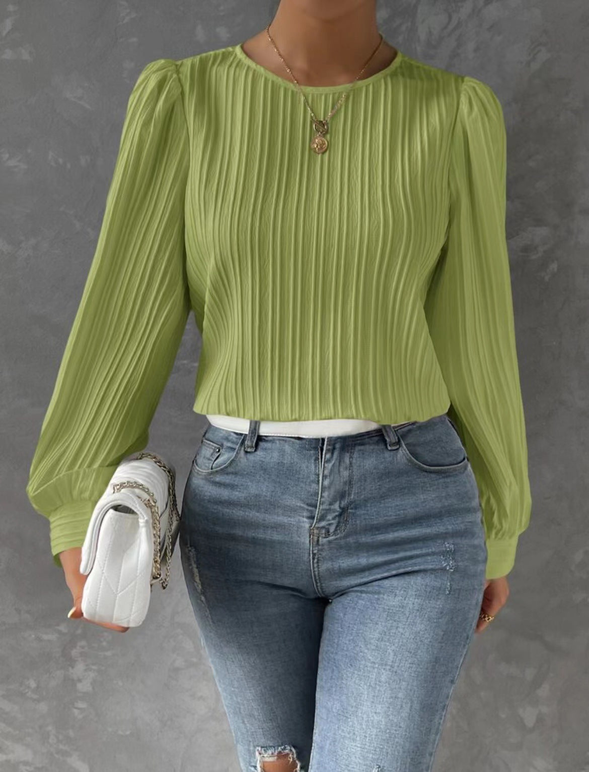 Por Olivia | Blusa Feminina com Mangas de Lanterna
