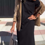 Vestido longo Kiara com ombros descobertos e corte fluido