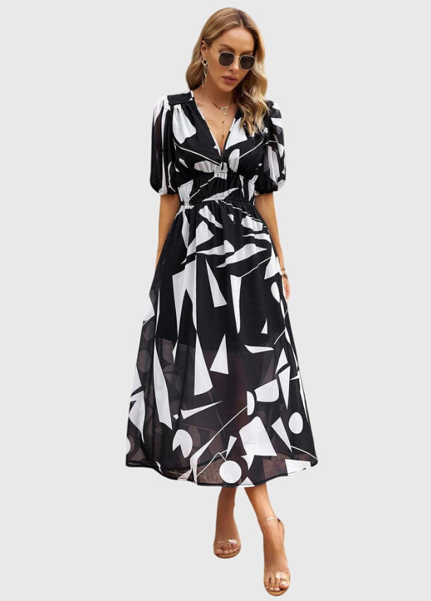 Merlin™ | Vestido Midi Floral Lisonjeiro