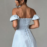 Vestido Mini Caitlyn - Azul