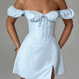 Vestido Mini Caitlyn - Azul