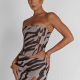 Camiseta Corset - Estampa de Zebra