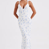 Vestido Maxi Caoimhe - Estampa Floral Azul