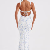 Vestido Maxi Caoimhe - Estampa Floral Azul