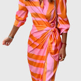 Everly™ | Vestido Envelope Elegante com Estampa
