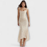 Renske - Vestido Longo com Corset Elegante e Refinado