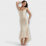 Renske - Vestido Longo com Corset Elegante e Refinado