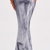 Saia Maxi Charmayne - Estampa de Corpo Cinza