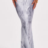 Saia Maxi Charmayne - Estampa de Corpo Cinza