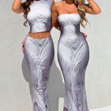 Top Charmayne - Estampa Cinza