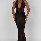 Vestido Maxi Chrishelle - Estampa de Fogo