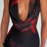 Vestido Maxi Chrishelle - Estampa de Fogo