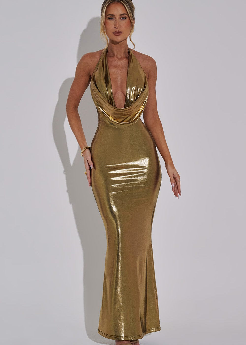 Vestido Maxi Chrishelle - Dourado