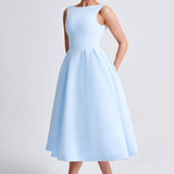 Vestido Midi Clarabella - Azul