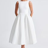 Vestido Midi Clarabella - Marfim