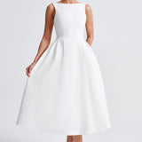 Vestido Midi Clarabella - Marfim