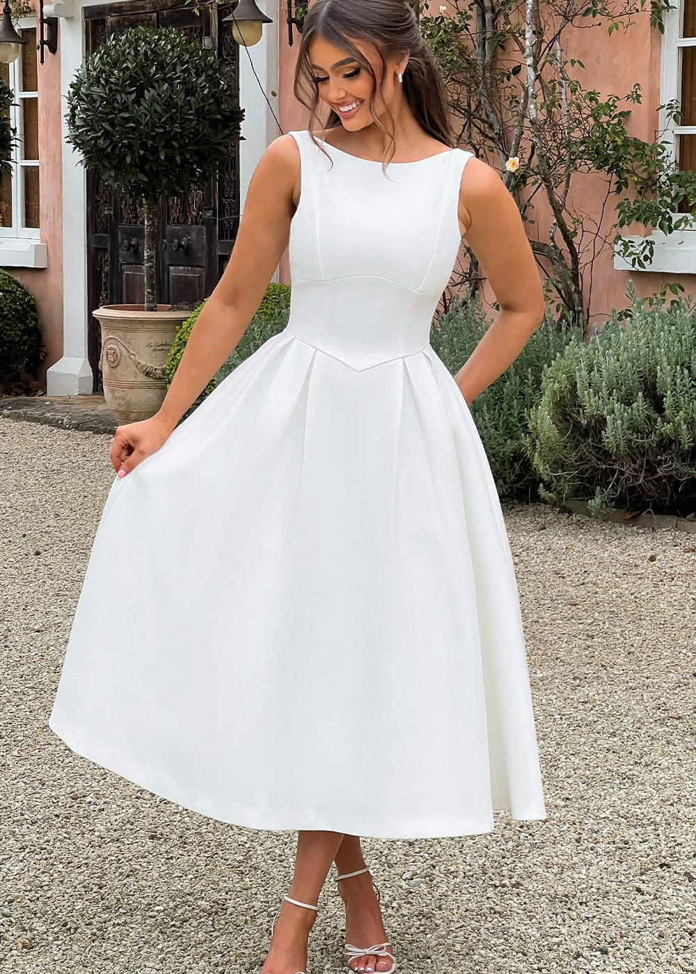 Vestido Midi Clarabella - Marfim