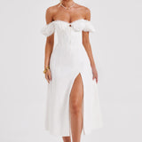 Vestido Midi Courtney - Marfim